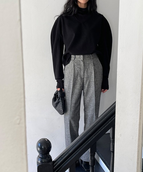 MUYMONA(ムイモナ)の「カーブスリーブプルオーバー mmw22a035【MUYMONA】【2022AW】(Tシャツ/カットソー・レディース・ベージュ/ブラック・FREE)」の21枚目の写真