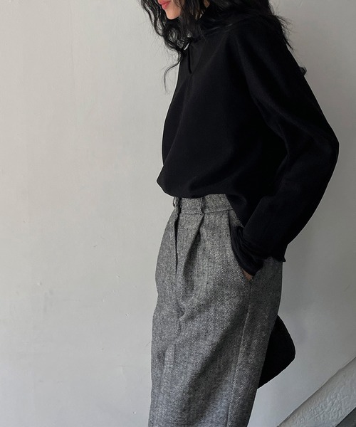 MUYMONA(ムイモナ)の「カーブスリーブプルオーバー mmw22a035【MUYMONA】【2022AW】(Tシャツ/カットソー・レディース・ベージュ/ブラック・FREE)」の19枚目の写真