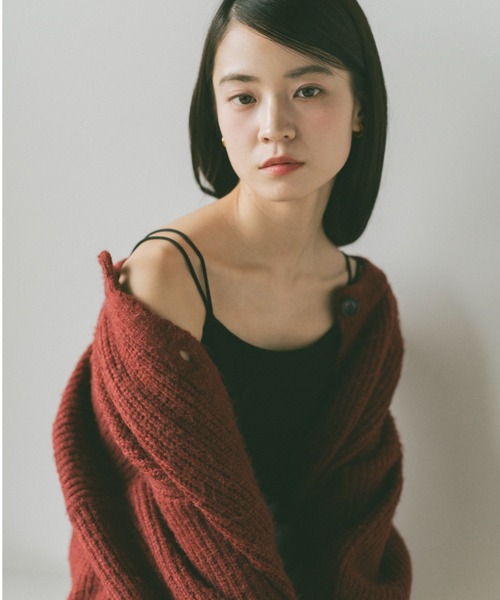 VANNIE U(ヴァニーユー)の「カップ付きダブルキャミソール(キャミソール・レディース・アイボリー/ブラック/ブラウン/グリーン/ブルー/グレイッシュベージュ・FREE)」の16枚目の写真