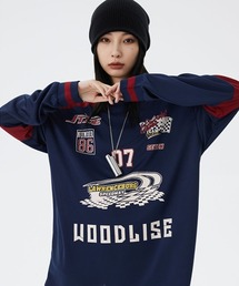 Ressaca（レサーカ）の「オーバーサイズ レーシングマルチロゴプリント長袖Tシャツ（Tシャツ/カットソー）」