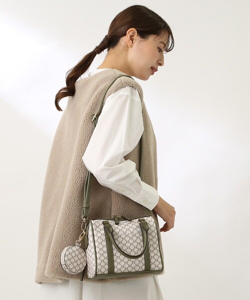 THE SHOP TK （ザ ショップ ティーケー ）の「◆モノグラムボストンバッグ/ワンハンドバッグ（ハンドバッグ・レディース・ホワイト系8/ベージュ系5/ブラウン系6・00）」の18枚目の写真