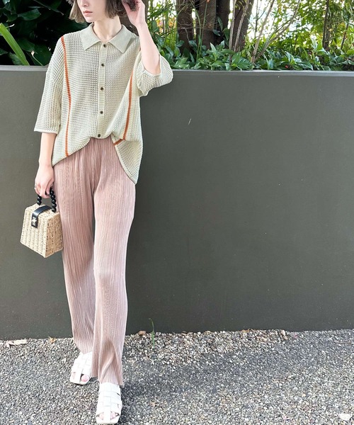 Java（ジャバ）の「《JaVaジャバ コラボ》レトロヴィンテージ。メッシュ編みニットポロカーディガン（カーディガン/ボレロ・メンズ・ブラック/ブラウン/ホワイト・LARGE/MEDIUM/SMALL/X-LARGE）」の6枚目の写真