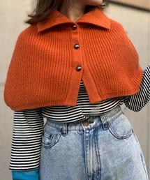 mi via loca | ウール混 カラーニットハイネックスヌード(ネックウォーマー/スヌード)