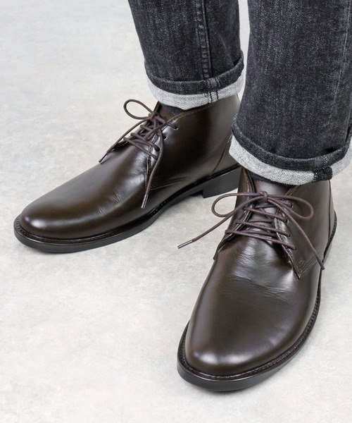 Dedes（デデス）の「【完全防水】「スラッシュ製法」を用いたレースアップ レインブーツ（レインシューズ・メンズ・ブラック/ダークブラウン・M/S/L/LL）」の8枚目の写真