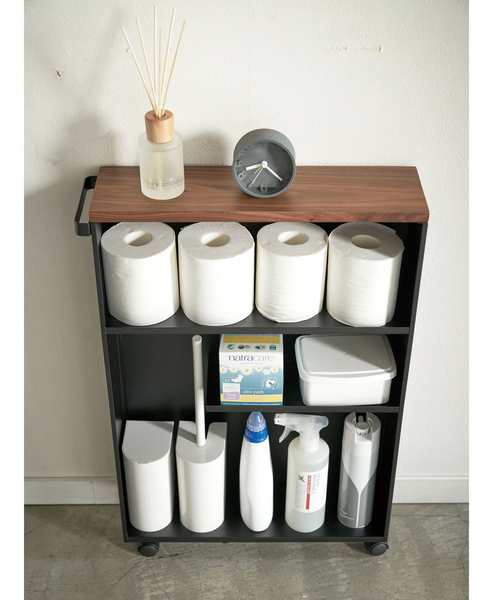 tower(タワー)の「【tower】 ハンドル付きスリムトイレラック(掃除グッズ・レディース・ホワイト/ブラック・フリー)」の12枚目の写真