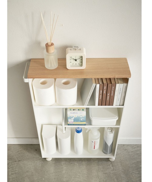 tower(タワー)の「【tower】 ハンドル付きスリムトイレラック(掃除グッズ・レディース・ホワイト/ブラック・フリー)」の21枚目の写真