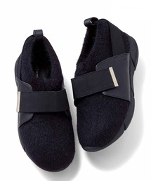 Live in comfort | リブ イン コンフォート 靴下みたいにスポンと履けてらくちん!軽やかシャギーニットスニーカー〈ブラック〉(スニーカー)