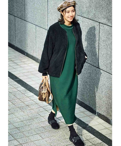 Live in comfort（リブインコンフォート）の「リブ　イン　コンフォート　靴下みたいにスポンと履けてらくちん！軽やかシャギーニットスニーカー〈ブラック〉（スニーカー・レディース・ブラック・5/4/1/6/3/2）」の2枚目の写真