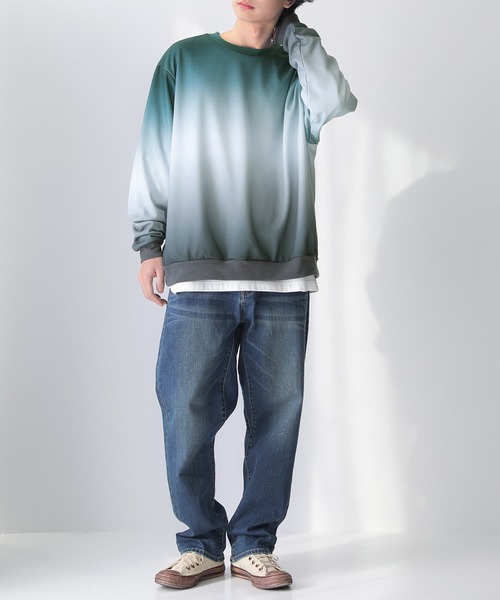 osharewalker（オシャレウォーカー）の「【廃盤】『グラデーションプリントスウェット』（スウェット・レディース・グリーン/ボルドー・1/2）」の18枚目の写真