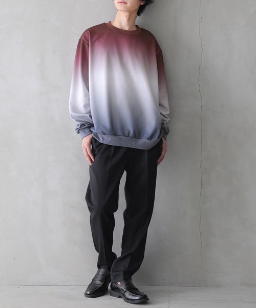 osharewalker（オシャレウォーカー）の「【廃盤】『グラデーションプリントスウェット』（スウェット・レディース・グリーン/ボルドー・1/2）」の12枚目の写真