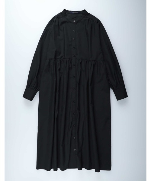 HONEYSUCKLE ROSE(ハニーサックルローズ)の「【HONEYSUCKLE ROSE】長袖ギャザーワンピース(シャツ/ブラウス・レディース・ホワイト/ブラック・M/L)」の5枚目の写真