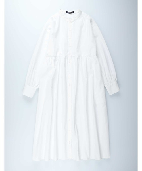 HONEYSUCKLE ROSE(ハニーサックルローズ)の「【HONEYSUCKLE ROSE】長袖ギャザーワンピース(シャツ/ブラウス・レディース・ホワイト/ブラック・M/L)」の11枚目の写真