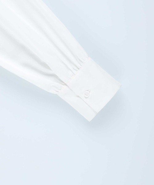 HONEYSUCKLE ROSE(ハニーサックルローズ)の「【HONEYSUCKLE ROSE】長袖ギャザーワンピース(シャツ/ブラウス・レディース・ホワイト/ブラック・M/L)」の7枚目の写真