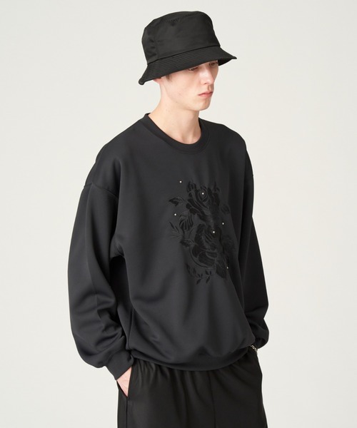 LOVELESS（ラブレス）の「RAMPONIエンブロイダリー プルオーバー（スウェット・メンズ・オフホワイト/ブラック・L/M）」の2枚目の写真