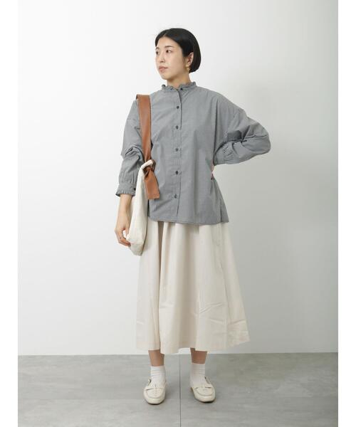 Lugnoncure（ルノンキュール）の「TCブロードフリル衿前後2WAYブラウス（シャツ/ブラウス・レディース・ブルー/サックスブルー/オフホワイト/ブラック・ﾌﾘ-）」の20枚目の写真