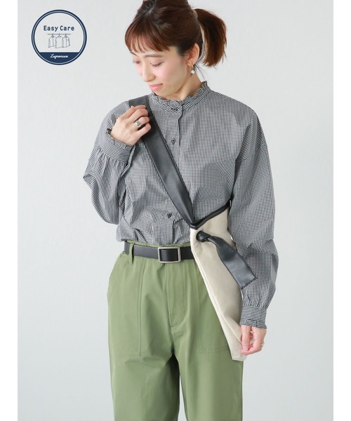 Lugnoncure（ルノンキュール）の「TCブロードフリル衿前後2WAYブラウス（シャツ/ブラウス・レディース・ブルー/サックスブルー/オフホワイト/ブラック・ﾌﾘ-）」の3枚目の写真