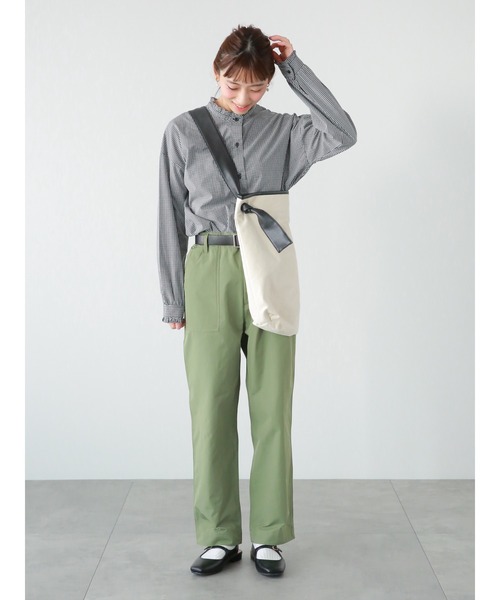 Lugnoncure（ルノンキュール）の「TCブロードフリル衿前後2WAYブラウス（シャツ/ブラウス・レディース・ブルー/サックスブルー/オフホワイト/ブラック・ﾌﾘ-）」の10枚目の写真