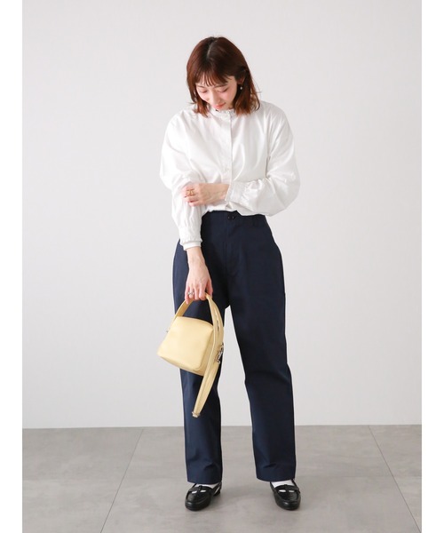 Lugnoncure（ルノンキュール）の「TCブロードフリル衿前後2WAYブラウス（シャツ/ブラウス・レディース・ブルー/サックスブルー/オフホワイト/ブラック・ﾌﾘ-）」の5枚目の写真