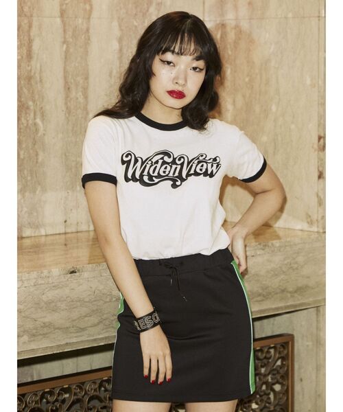 jouetie（ジュエティ）の「ヒッピーロゴリンガー Tシャツ（Tシャツ/カットソー・レディース・ブラック/ブラウン/オフホワイト・MEDIUM）」の4枚目の写真