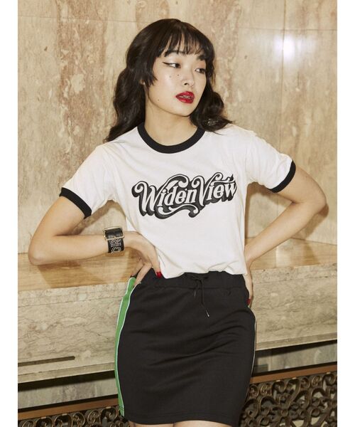 jouetie（ジュエティ）の「ヒッピーロゴリンガー Tシャツ（Tシャツ/カットソー・レディース・ブラック/ブラウン/オフホワイト・MEDIUM）」の18枚目の写真