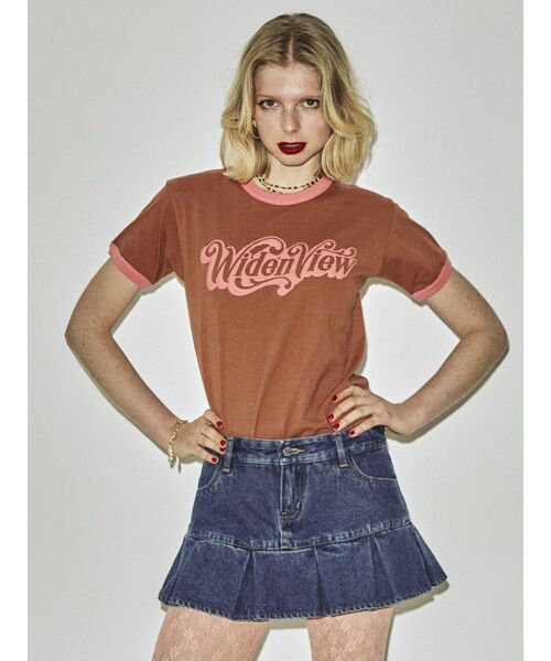 jouetie（ジュエティ）の「ヒッピーロゴリンガー Tシャツ（Tシャツ/カットソー・レディース・ブラック/ブラウン/オフホワイト・MEDIUM）」の5枚目の写真