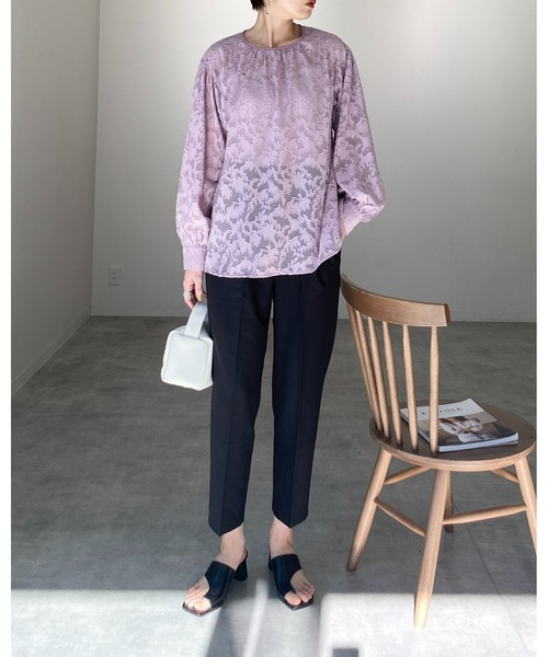 シャツ ブラウス 花柄 長袖 2WAY シアー ジャガード ボリュームスリーブ トップス レディース 楽天市場】シャツ ブラウス 花柄 長袖 2WAY シアー ジャガード
