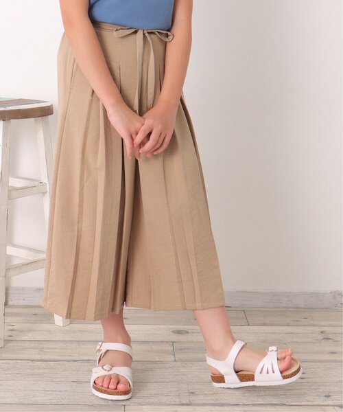 ikka(イッカ)の「細ベルト付きスラブワイドパンツ(120~160cm)(その他パンツ・キッズ・ブラック/ベージュ・120/130/140/150/160)」の10枚目の写真