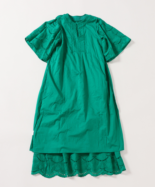ヌキテパ　Cotton Voile Dot Hemla Dress ワンピース ne Quittez pas(ヌキテパ)のCOTTON VOILE DOT HEMLA DRESS通販