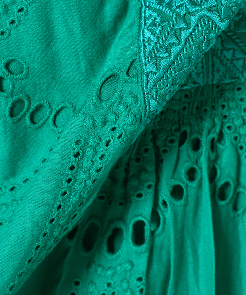 NE QUITTEZ PAS!（ヌキテパ）の「【ne Quittez pas / ヌキテパ】COTTON VOILE DOT HEMLA（ワンピース・レディース・グリーン・FREE）」の10枚目の写真