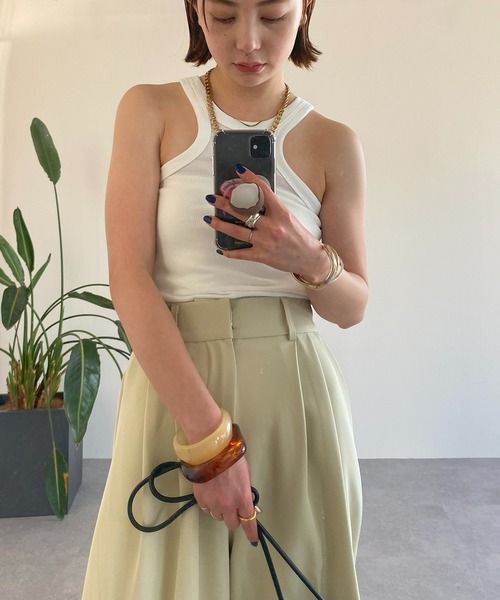 HANNE（アン）の「アメスリリブタンクトップ（タンクトップ・レディース・ブラック/ホワイト・フリー）」の6枚目の写真