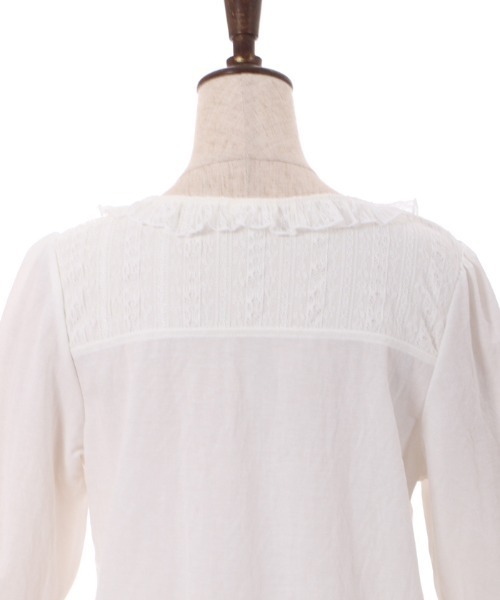 axes femme(アクシーズファム)の「パール釦付袖カットプルオーバー(Tシャツ/カットソー・レディース・サックスブルー/ホワイト/ブラック・FREE)」の11枚目の写真