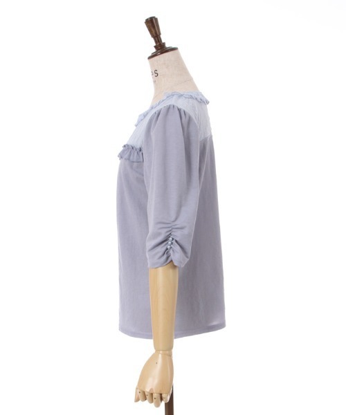 axes femme(アクシーズファム)の「パール釦付袖カットプルオーバー(Tシャツ/カットソー・レディース・サックスブルー/ホワイト/ブラック・FREE)」の21枚目の写真