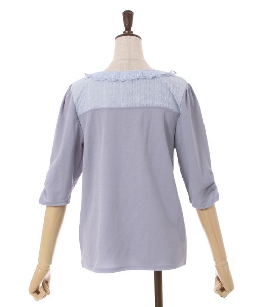 axes femme(アクシーズファム)の「パール釦付袖カットプルオーバー(Tシャツ/カットソー・レディース・サックスブルー/ホワイト/ブラック・FREE)」の22枚目の写真