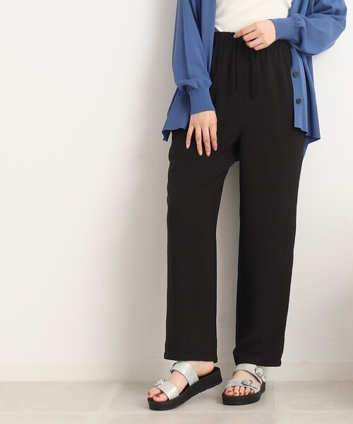 SHOO・LA・RUE（シューラルー）の「◆【接触冷感/セットアップ可/イージーケア】ウエストゴムで楽ちん ワイドパンツ（その他パンツ・レディース・マスタード/カーキ/ベージュ/ブラック・00）」の5枚目の写真