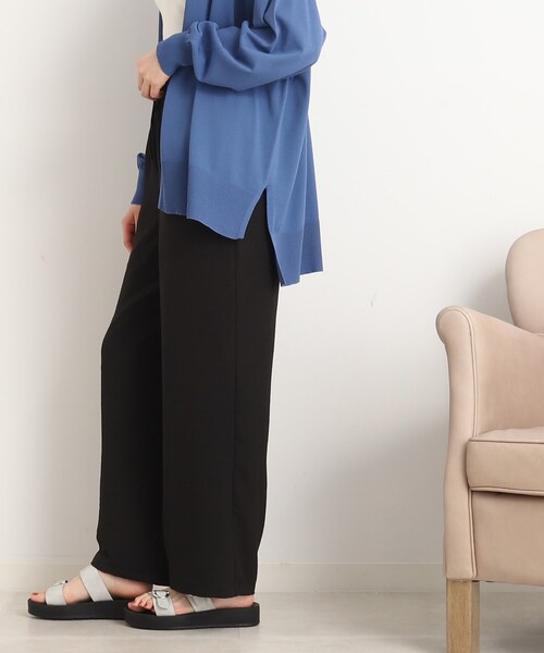 SHOO・LA・RUE（シューラルー）の「◆【接触冷感/セットアップ可/イージーケア】ウエストゴムで楽ちん ワイドパンツ（その他パンツ・レディース・マスタード/カーキ/ベージュ/ブラック・00）」の13枚目の写真