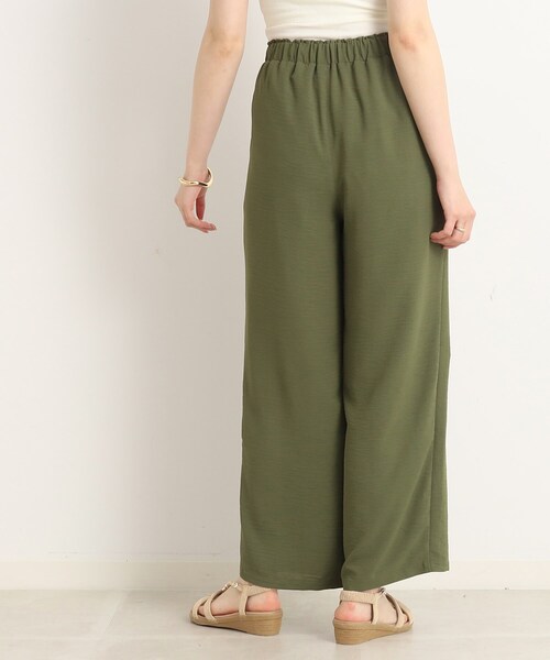 SHOO・LA・RUE（シューラルー）の「◆【接触冷感/セットアップ可/イージーケア】ウエストゴムで楽ちん ワイドパンツ（その他パンツ・レディース・マスタード/カーキ/ベージュ/ブラック・00）」の6枚目の写真