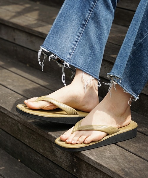 ROOPTOKYO(ループトウキョウ)の「V.I.C/ブイアイシー classic rubber Ladys sandal サンダル 雪駄サンダル(サンダル・レディース・アイボリー/ベージュ/ブラック・FREE)」の6枚目の写真