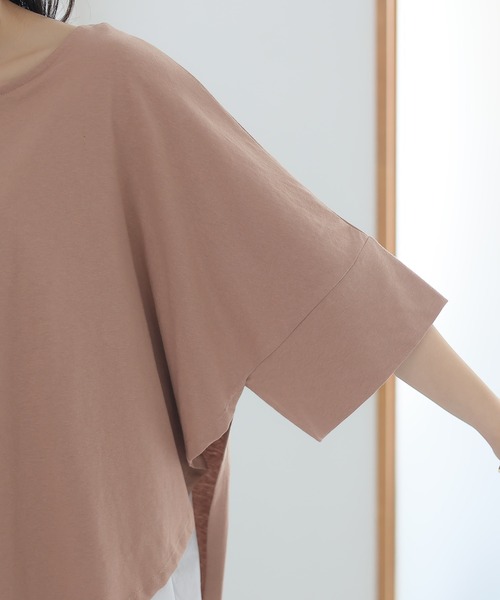 異素材重ね着風プルオーバー（Tシャツ/カットソー）｜ElegChic（エレグシック）