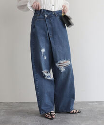 fredy emue | ラップデザインデニムパンツ(デニムパンツ)