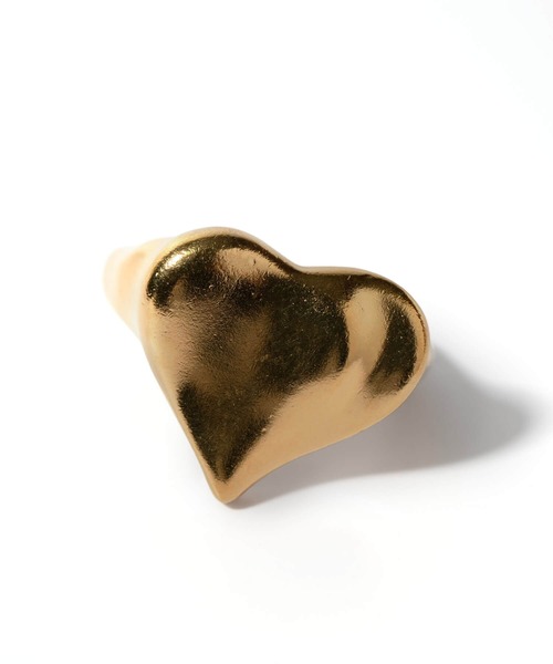 Ops.（オプス）の「ハート リング 大人かわいい レディース メンズ シルバー925【mellow-heart-ring メロウハート】（リング・レディース・イエローゴールド/シルバー・13号/17号/15号）」の8枚目の写真