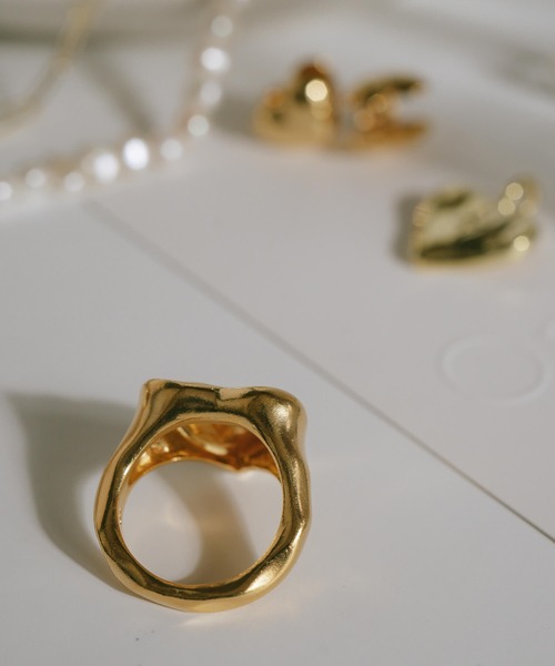 Ops.（オプス）の「ハート リング 大人かわいい レディース メンズ シルバー925【mellow-heart-ring メロウハート】（リング・レディース・イエローゴールド/シルバー・13号/17号/15号）」の11枚目の写真
