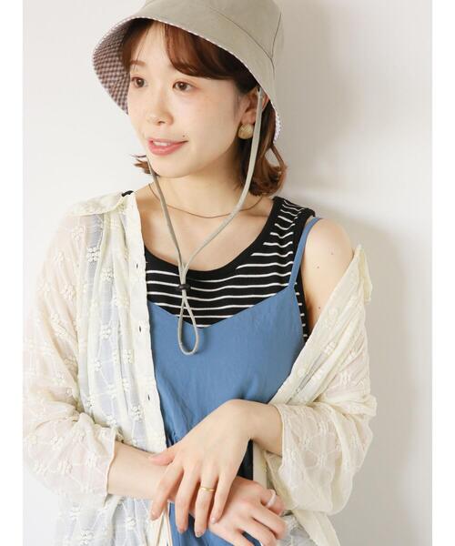 ehka sopo（エヘカソポ）の「ボーダーテレコタンクトップ（タンクトップ・レディース・オレンジ/グリーン/ブラック/ブルー・F）」の11枚目の写真