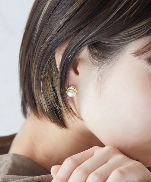 マベパールピアス セール】K18 マベパール ピアス（ピアス（両耳用））｜Jewel