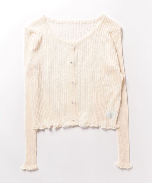 Jasmine Grandiflorum（ジャスミングランディフローラム）の「【Jasmine】シアーショート丈カーディガン（カーディガン/ボレロ・レディース・ブラック/ホワイト/ベージュ/ピンク/ブルー・FREE）」の9枚目の写真