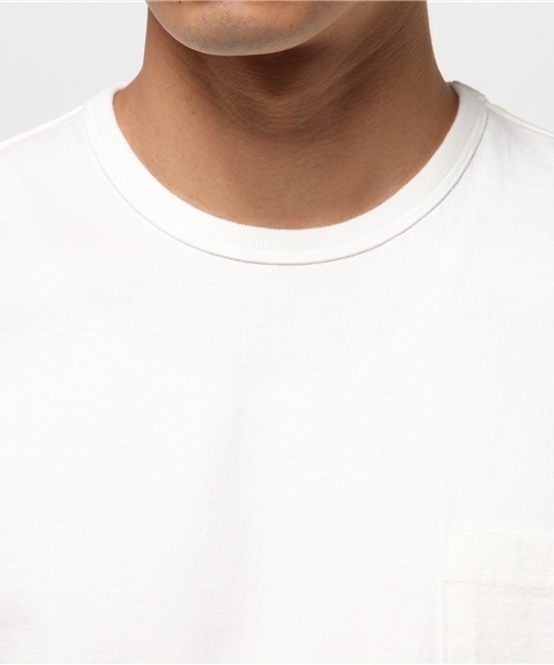 Denime（ドゥニーム）の「【JapanMade】BASIC CUTSEW SS POCKET CN/ベーシックカットソーポケットTシャツ（Tシャツ/カットソー・メンズ・ネイビー/ホワイト/ブラック/杢グレー・MEDIUM/LARGE/SMALL/X-LARGE/X-SMALL）」の6枚目の写真