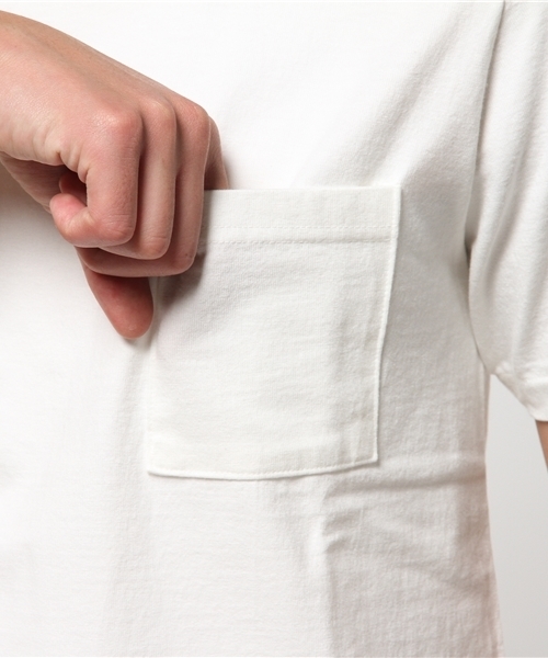 Denime（ドゥニーム）の「【JapanMade】BASIC CUTSEW SS POCKET CN/ベーシックカットソーポケットTシャツ（Tシャツ/カットソー・メンズ・ネイビー/ホワイト/ブラック/杢グレー・MEDIUM/LARGE/SMALL/X-LARGE/X-SMALL）」の8枚目の写真