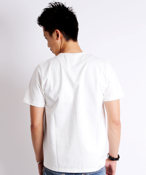 Denime（ドゥニーム）の「【JapanMade】BASIC CUTSEW SS POCKET CN/ベーシックカットソーポケットTシャツ（Tシャツ/カットソー・メンズ・ネイビー/ホワイト/ブラック/杢グレー・MEDIUM/LARGE/SMALL/X-LARGE/X-SMALL）」の13枚目の写真