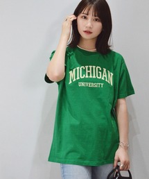 spiritoso（スピリトーゾ）の「spiritoso カレッジロゴプリントTシャツ(半袖)（Tシャツ/カットソー）」