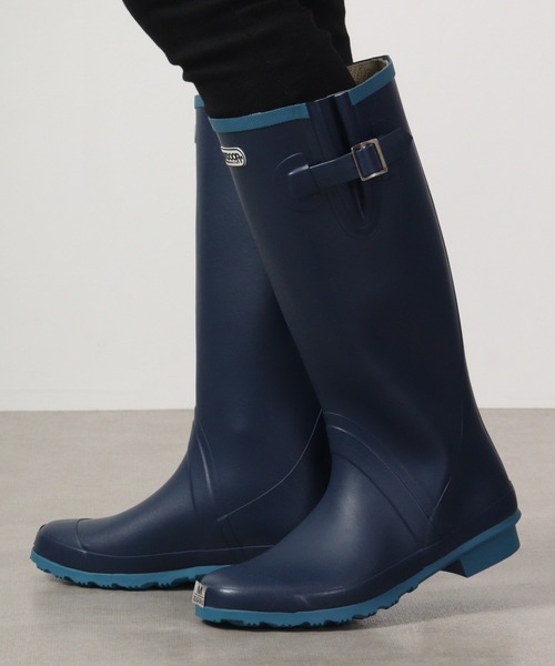 新品未着用！  ネイビー　ロング　レインブーツ シンセイ 長靴 軽量 超軽量 長ぐつ ネイビー 紺色 レインブーツ