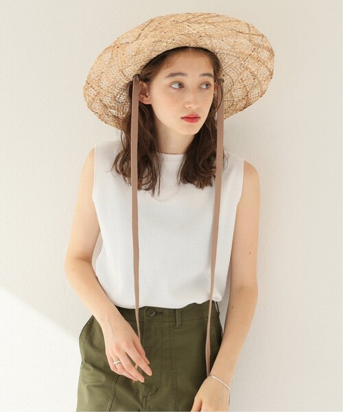 JOURNAL STANDARD relume（ジャーナルスタンダード　レリューム）の「《追加5》TCワッフルノースリーブ（タンクトップ・レディース・ホワイト/チャコールグレー/ブラック/ブルー・FREE）」の9枚目の写真